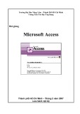 Bài giảng Microsoft Access - ĐH Nông Lâm TP. HCM