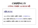 Bài giảng Chương 4: Công thức & hàm số