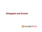 Lesson Delegates and Events