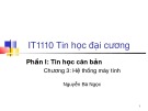 Bài giảng Tin học đại cương: Phần I (Chương 3, Phần 1) - TS.Nguyễn Bá Ngọc