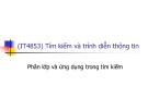 Bài giảng Tìm kiếm và trình diễn thông tin: Bài 13 - TS.Nguyễn Bá Ngọc