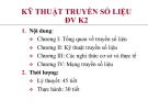 Bài giảng Kỹ thuật truyền số liệu - ThS. Phan Trần Thế Uyên