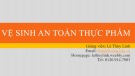 Bài giảng Vệ sinh an toàn thực phẩm: Chương 1 - Lê Thùy Linh