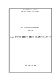 Bài tiểu luận: Các công thức tích phân Cauchy