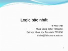 Bài giảng Logic bậc nhất - Tô Hoài Việt