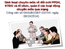 Bài giảng Sinh hoạt chuyên môn về đổi mới PPDH, KTĐG và tổ chức, quản lí các hoạt động chuyên môn qua mạng