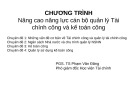 Bài giảng Nâng cao năng lực cán bộ quản lý tài chính công và kế toán công - PGS. TS Phạm Văn Đăng