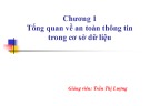 Bài giảng An toàn cơ sở dữ liệu: Chương 1 - Trần Thị Lượng