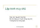 Bài giảng Lập trình mạng: Lập trình máy chủ - TS. Nguyễn Hoài Sơn