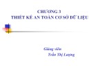 Bài giảng An toàn cơ sở dữ liệu: Chương 3 - Trần Thị Lượng