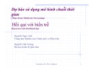 Bài giảng Dự báo sử dụng mô hình chuỗi thời gian: Hồi quy với biến trễ - Nguyễn Ngọc Anh, Nguyễn Việt Cường