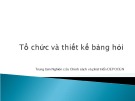 Bài giảng Tổ chức và thiết kế bảng hỏi