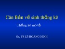 Bài giảng Căn bản về sinh thống kê: Thống kê mô tả - PGS.TS. Lê Hoàng Ninh