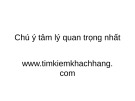 Bài giảng Chú ý tâm lý quan trọng nhất