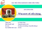 Bài giảng Tổng quan về viễn thông - Lê Thanh Thủy