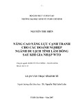 Luận văn thạc sĩ: Nâng cao năng lực cạnh tranh cho các doanh nghiệp ngành du lịch tỉnh Lâm Đồng sau khi gia nhập WTO