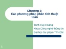 Bài giảng Phân tích thiết kế giải thuật: Chương 1 - Trịnh Huy Hoàng