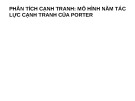 Bài thuyết trình: Phân tích cạnh tranh - Mô hình năm tác lực cạnh tranh của porter