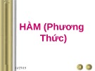 Bài giảng Cơ sở lập trình Csharp: Bài 6 - Hàm (phương thức)