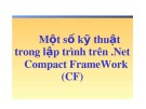 Bài giảng Một số kỹ thuật trong lập trình trên .Net Compact FrameWork (CF)