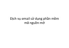 Bài giảng Dịch vụ email sử dụng phần mềm mã nguồn mở