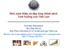 Báo cáo Mức sinh thấp và đáp ứng chính sách - Tình huống của Thái Lan - Suwanee Khamman