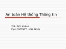 Bài giảng Mật mã và ứng dụng - Trần Đức Khánh