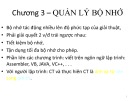 Bài giảng môn học Nguyên lý hệ điều hành: Chương 3 – Đỗ Văn Uy