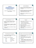 Lecture Chapter 8: Evaluating alternatives for, requirements, environment and implementation