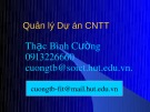 Bài giảng Quản lý dự án phần mềm: Bài 1 - Thạc Bình Cường