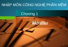 Bài giảng Công nghệ phần mềm: Chương 1 - ThS. Trần Sơn Hải