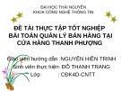 Đề tài thực tập tốt nghiệp: Bài toán quản lý bán hàng tại cửa hàng Thanh Phượng