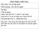 Bài giảng môn học Cơ sở lập trình