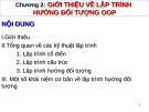 Bài giảng Chương 2: Giới thiệu về lập trình hướng đối tượng OOP