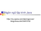 Bài giảng Ngôn ngữ lập trình Java (115tr)