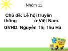 Bài thuyết trình: Lễ hội truyền thống ở Việt Nam