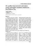 Giá trị của việc cải thiện chất lượng không khí: một đánh giá ngẫu nhiên ở thành phố Hồ Chí Minh