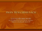 Bài giảng Phân tích chính sách - GS.TS Nguyễn Minh Thuyết