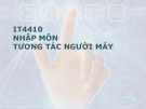 Bài giảng Nhập môn tương tác người máy: Chương 0 - TS. Vũ Thị Hương Giang