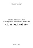 Báo cáo Điều tra biến động dân số và kế hoạch hóa gia đình thời điểm 1/4/2013 - Các kết quả chủ yếu