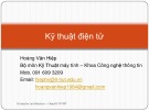 Bài giảng Kỹ thuật điện tử: Chương 4  - Hoàng Văn Hiệp