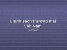 Bài giảng Chính sách thương mại Việt Nam (phần lý thuyết)