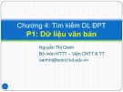 Bài giảng Chương 4: Tìm kiếm DL ĐPT (Phần 1 - Nguyễn Thị Oanh)