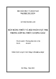 Tóm tắt Luận văn Thạc sĩ Khoa học: Bất đẳng thức và bài toán cực trị trong lớp đa thức lượng giác