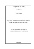 Luận văn Thạc sĩ Quản lý kinh tế: Thực hiện chính sách giao đất giao rừng tại huyện Vị Xuyên, tỉnh Hà Giang