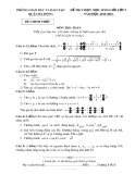 Đề thi chọn học sinh giỏi lớp 9 môn: Toán - (Năm học 2015-2016)