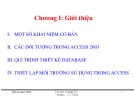 Bài giảng MS Access 2003: Chương 1 - Giới thiệu