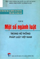 Tập 2: Một số ngành luật trong hệ thống pháp luật Việt Nam - Nghiên cứu môn học Nhà nước và pháp luật: Phần 1