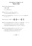 Đề thi học kì 2 có đáp án môn: Toán - Khối 10 (Năm học 2013-2014)