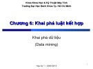 Bài giảng Khai phá dữ liệu (Data mining): Chương 6 - ĐH Bách khoa TP.HCM